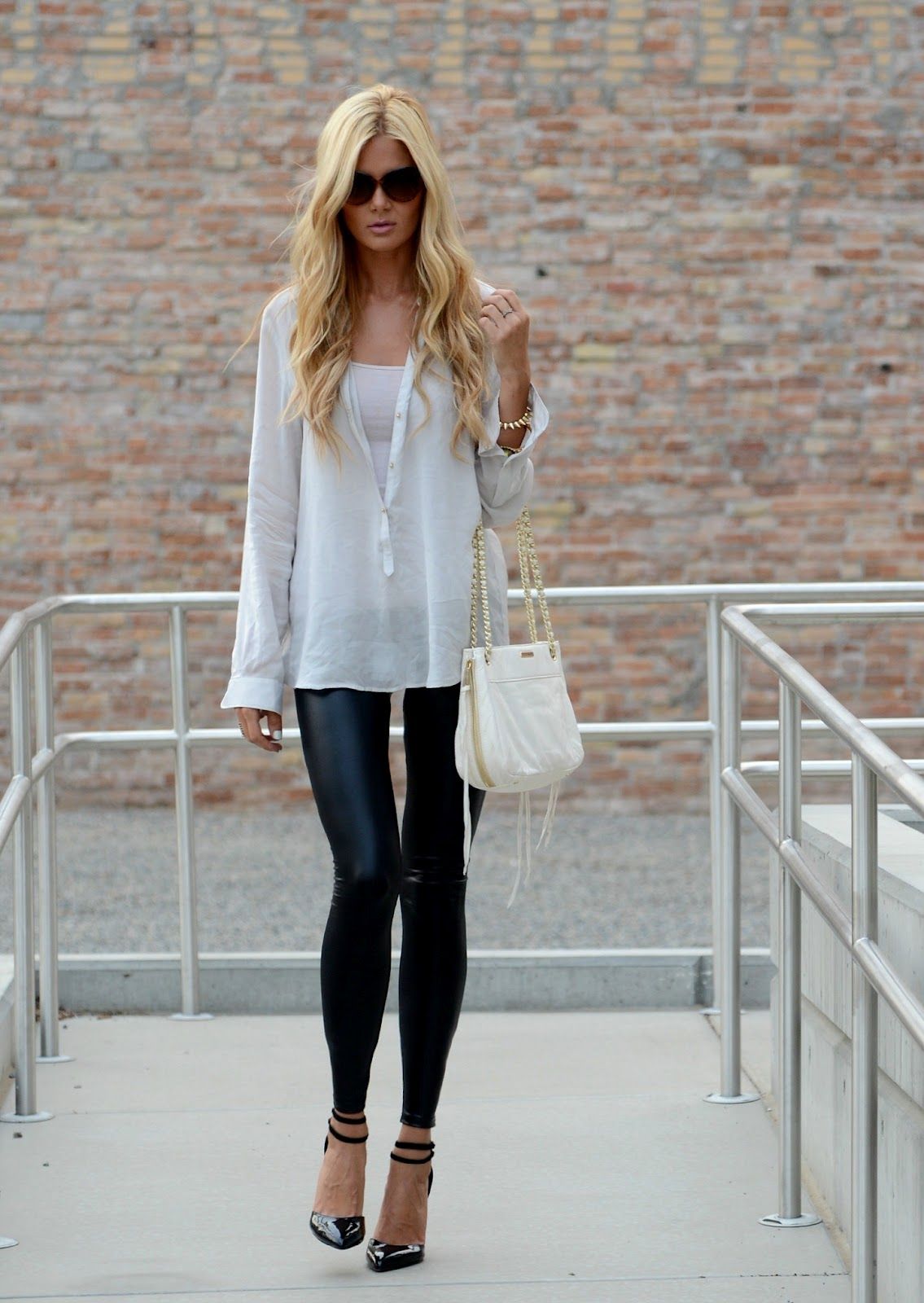 cute look- although not sure how my legs would look in fake leather pants hahahh