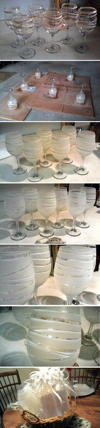 D.I.Y. Frosted Wine Glasses
