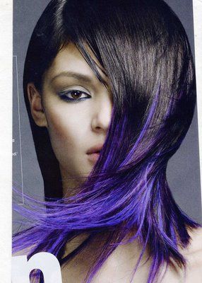dark + purple hair