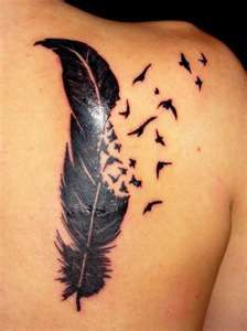 feather fades tattoo