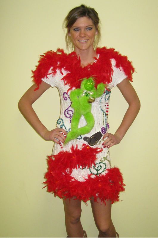 for ugly christmas sweater parties  grinch dress