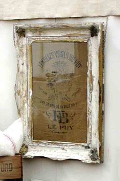 framing antique  – just took a burlap bag to the shop to sell, wonder if it'