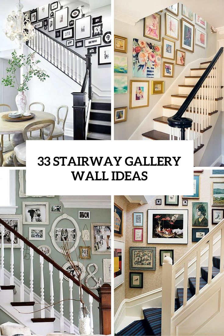 33 Stairway Gallery Wall Ideas To Get You Inspired -   Gallery Wall Ideas