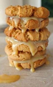 glazed peanut butter cookies