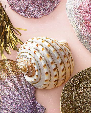 glitter sea shells