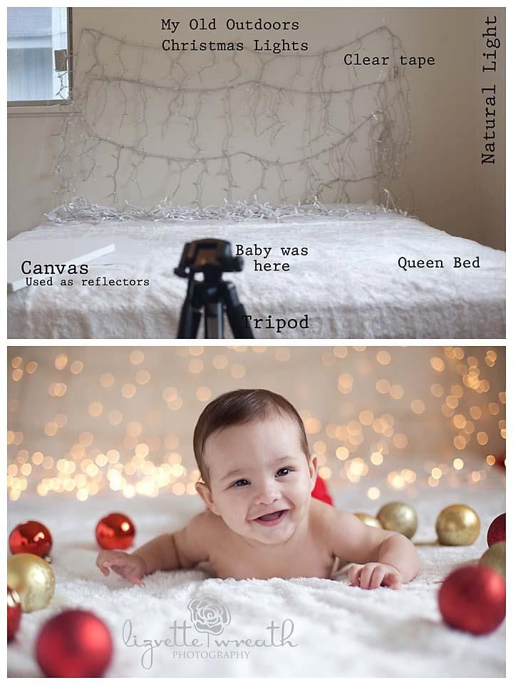 great idea for baby christmas photo shoot for christmas cards or just portraits.