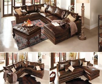 Great leather sectional.