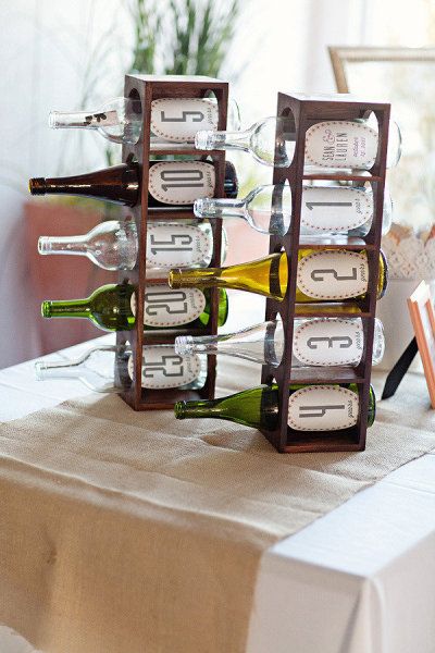 guests write notes and slip in whatever year bottle they want. open it on your a