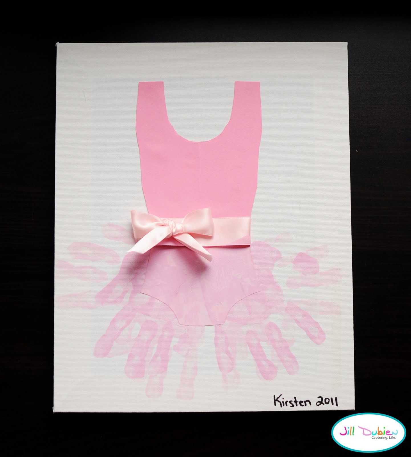 handprint ballerina tutu..gift for dance teacher or for the dance scrapbook