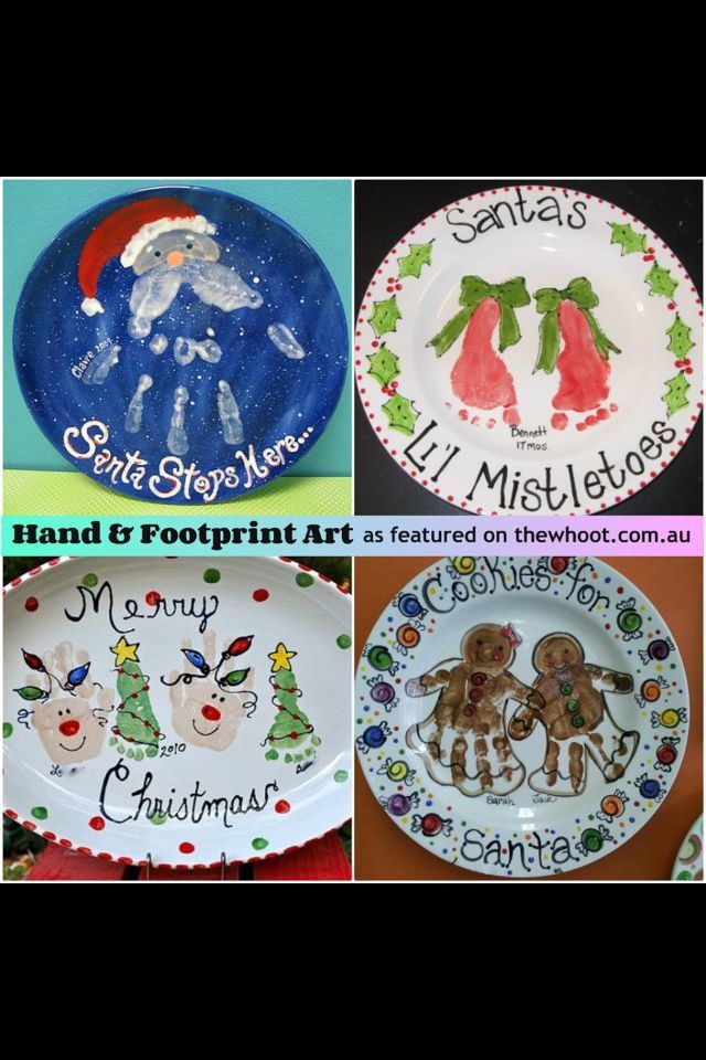 Christmas Plates -   Handprint plates ideas
