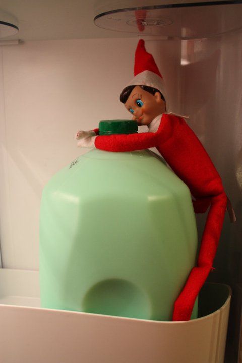 has your elf ever turned the milk green or red?! What an awesome idea!!