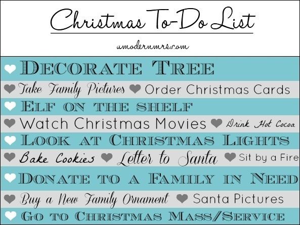 Christmas To-Do List — a Modern Mrs. -   Christmas To Do List Pictures, Photos, and Images