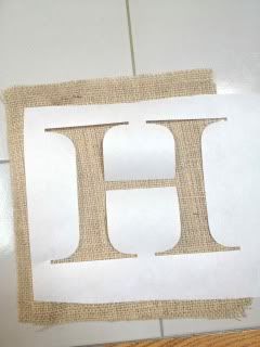 How to paint letters onto burlap!