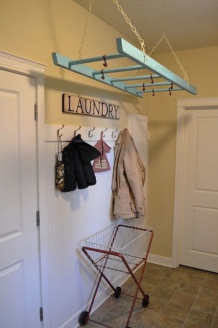 ladder as drying rack