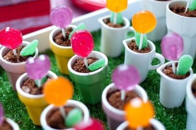 flower pots , garden parties and mousse . -   Lollipop Party Favors, Lollipop Party Decorations, Favor Centerpieces