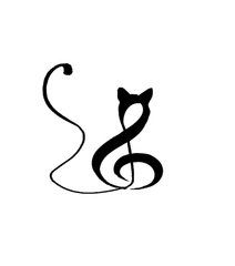 music/cat tattoo