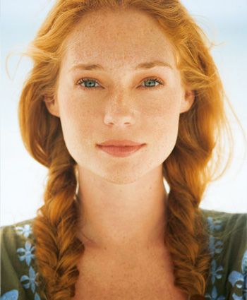 red… when I was younger, I wanted to be a freckled red head with green eyes. l