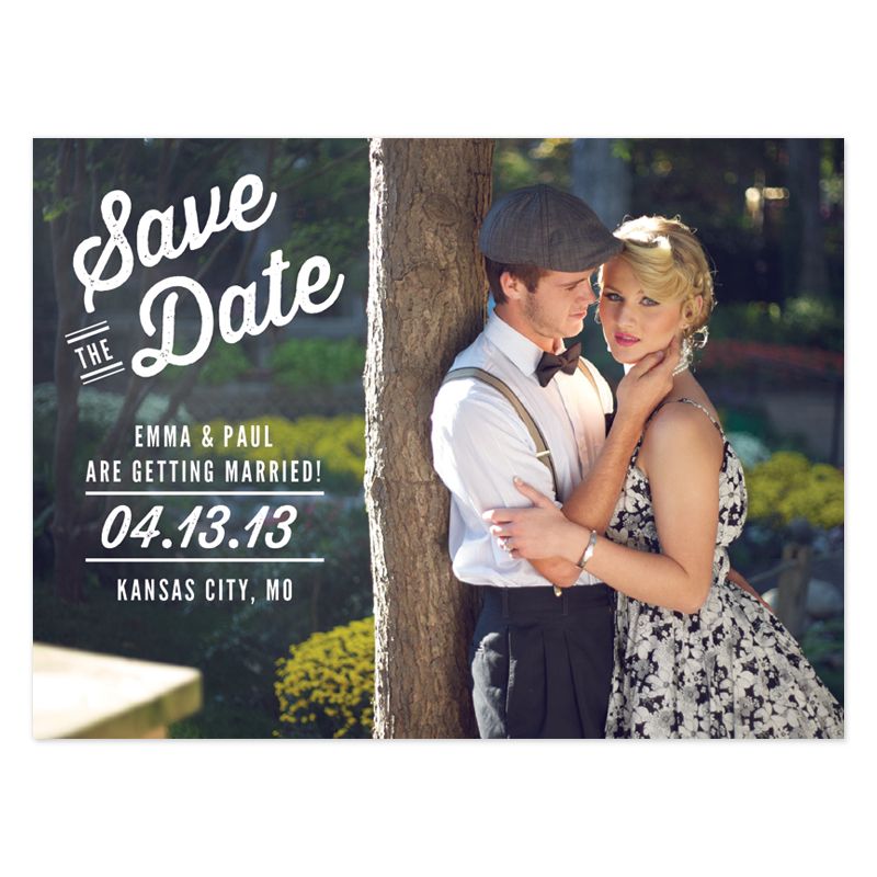 Vintage Modern Photo Save the Date - Crafty Pie Press -   “Save the Date” Ideas