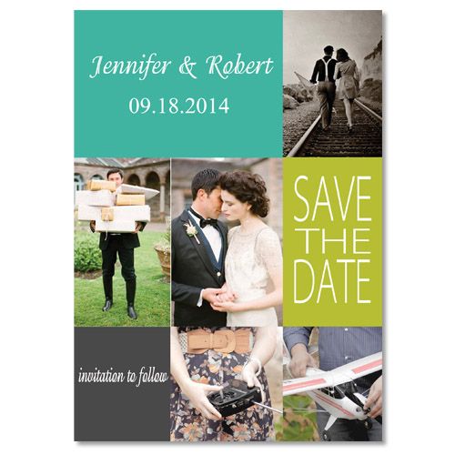 Cheap chalkboard save the date with photos -   “Save the Date” Ideas