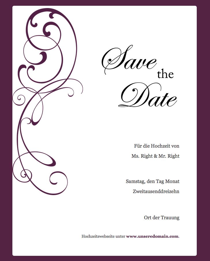 Save the Date Text f?r eine Karte oder E-Mail -   “Save the Date” Ideas