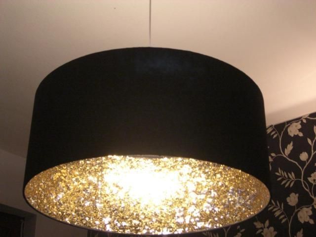 sequins or glitter inside of a lampshade – creates a reflective light effect wit