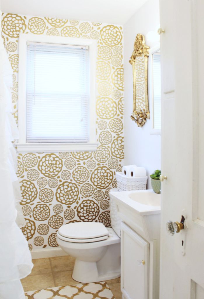Faux Wallpaper -   Small and Functional Bathroom Design Ideas