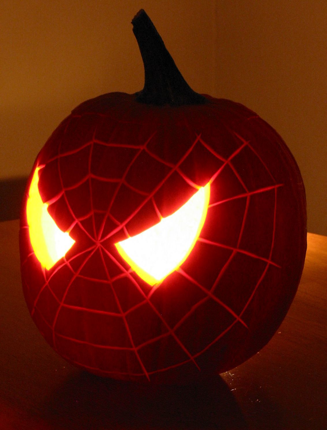 Spiderman pumpkin.
