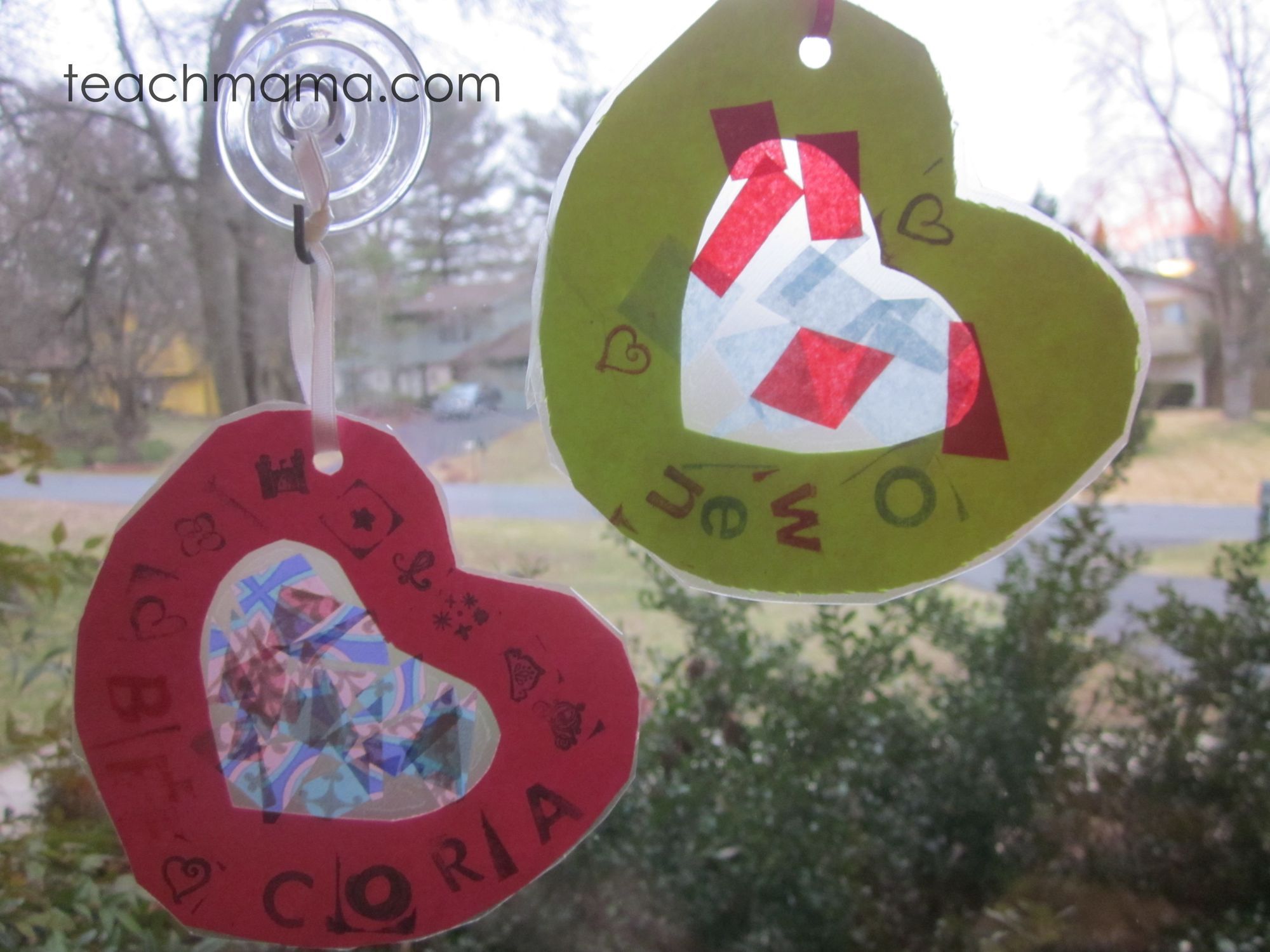 sweet kids’ valentines: mini stained glass hearts #crafts