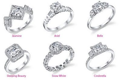the disney princesses wedding/engagement rings