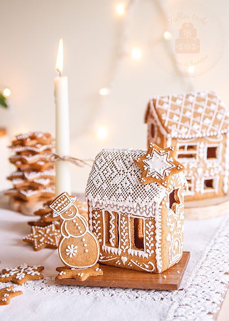 Lebkuchen Houses -   Cristmass Gingerbread and Pretzel Houses Ideas