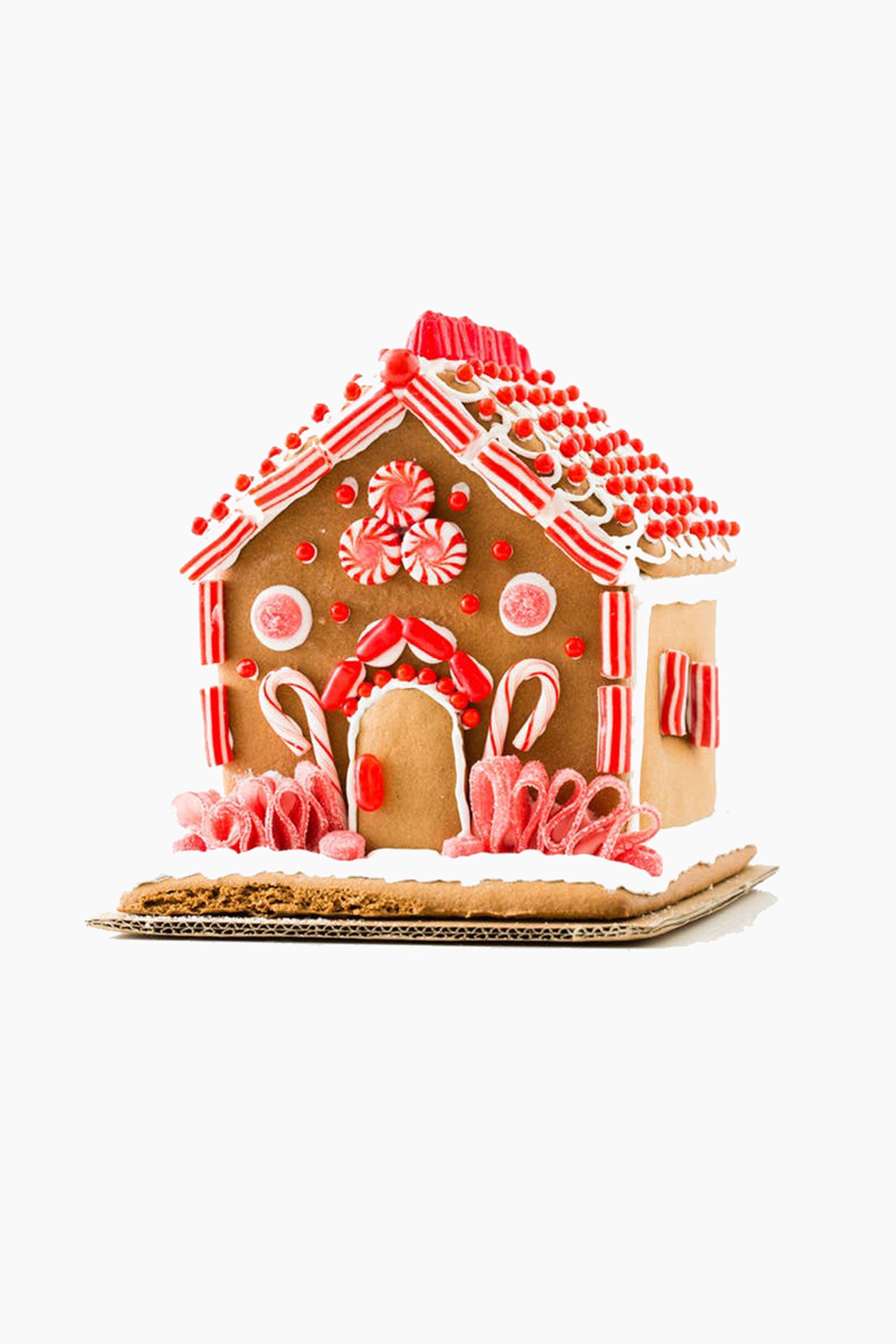 Candy Cane Gingerbread House -   Cristmass Gingerbread and Pretzel Houses Ideas