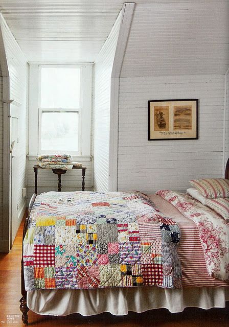 vintage patchwork quilt.