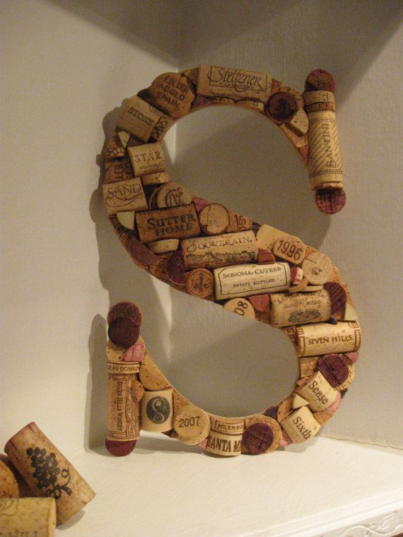 wine cork letter