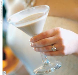 winter white wedding martini
