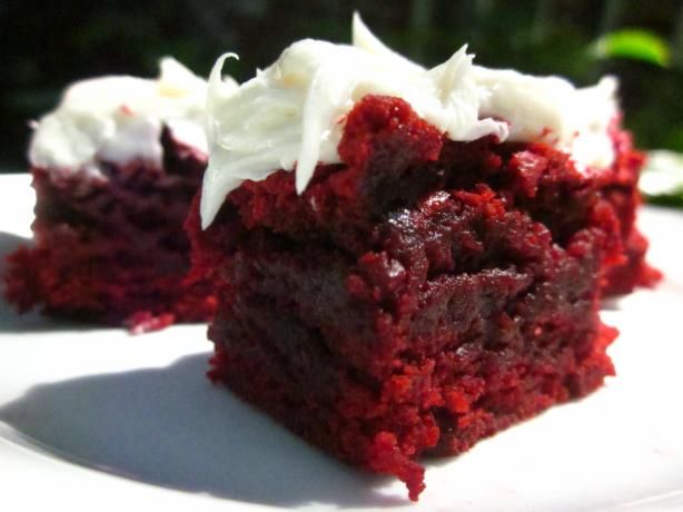 A fun brownie twist for Christmas: Red Velvet Brownies w/ White Chocolate icing