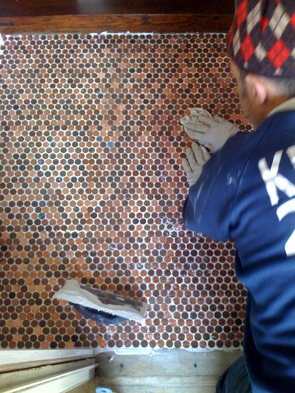 A penny saved.. is a tile floor