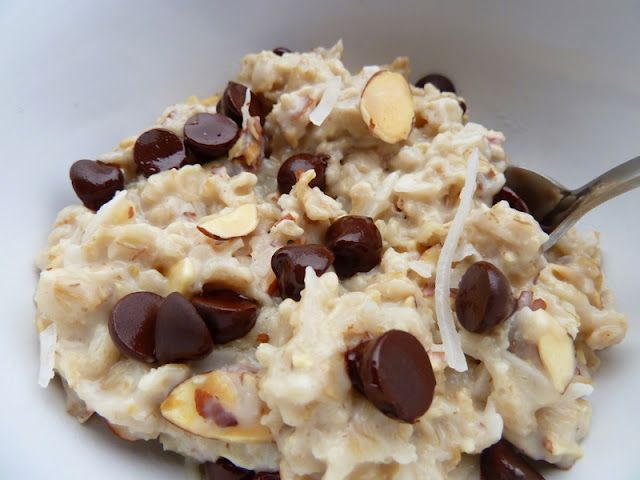 Almond Joy Oatmeal…and it's HEALTHY. I may have to make this in the mornin