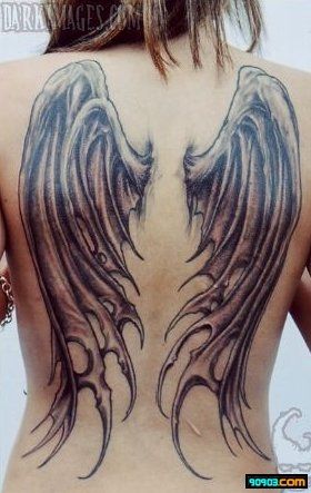#Angel wing #tattoo on the back