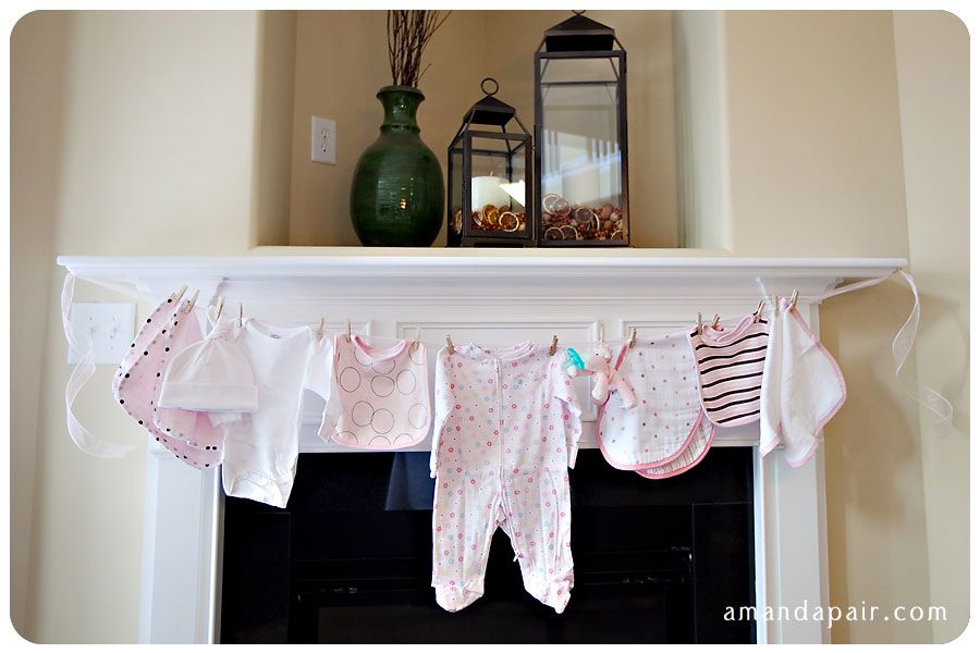 Baby Clothesline! Fun DIY baby shower gift, or just a cute decoration.