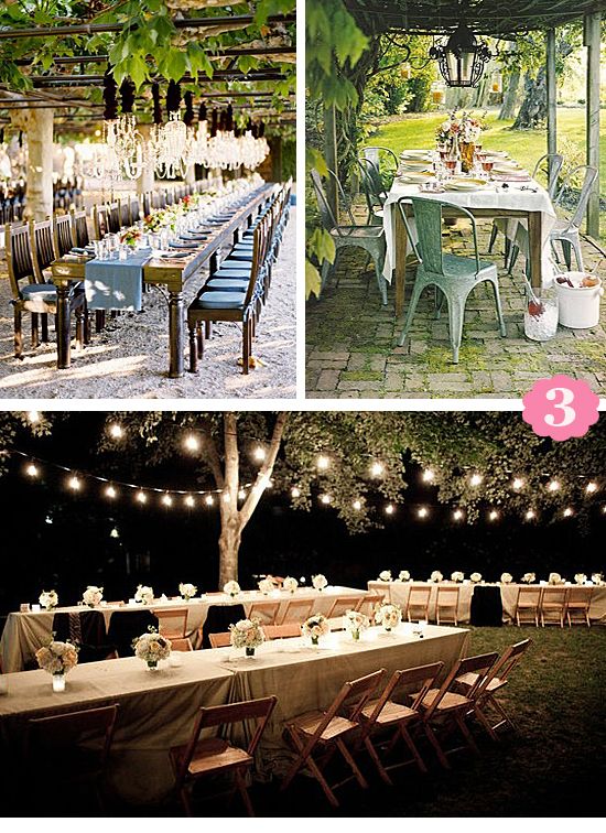 Backyard Lighting Ideas ~ Like the metal structure to use as frame for light.