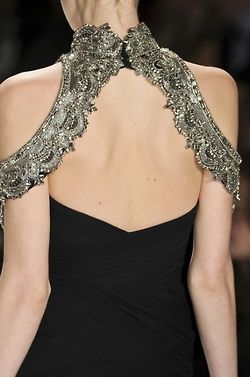 Beautiful beading detail if you go for a black wedding dress