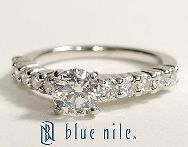 Bella Round Cut Diamond Engagement Ring #BlueNile