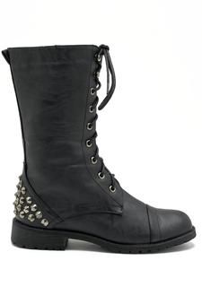 Black Studded  Combat Boots