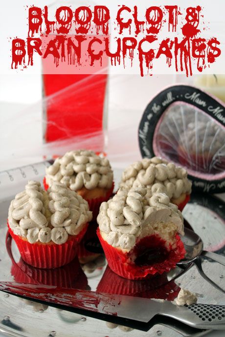 Blood Clot Brain Cupcakes…Yummy!!!