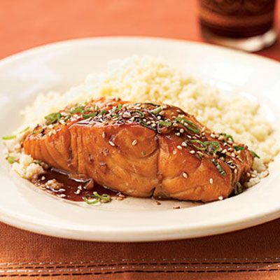 Bourbon-Glazed Salmon – Rich in protein, full of heart-healthy omega-3s, and eas