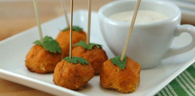 Buffalo Chicken Mini Meatballs – kids and adults love these!