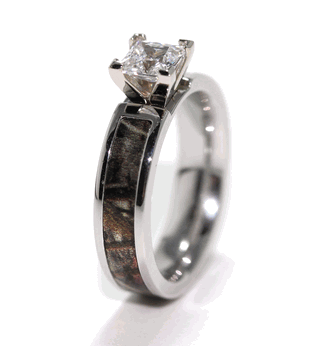 Camo Engagement Wedding ring