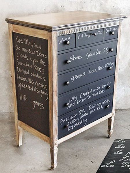 Chalkboard dresser