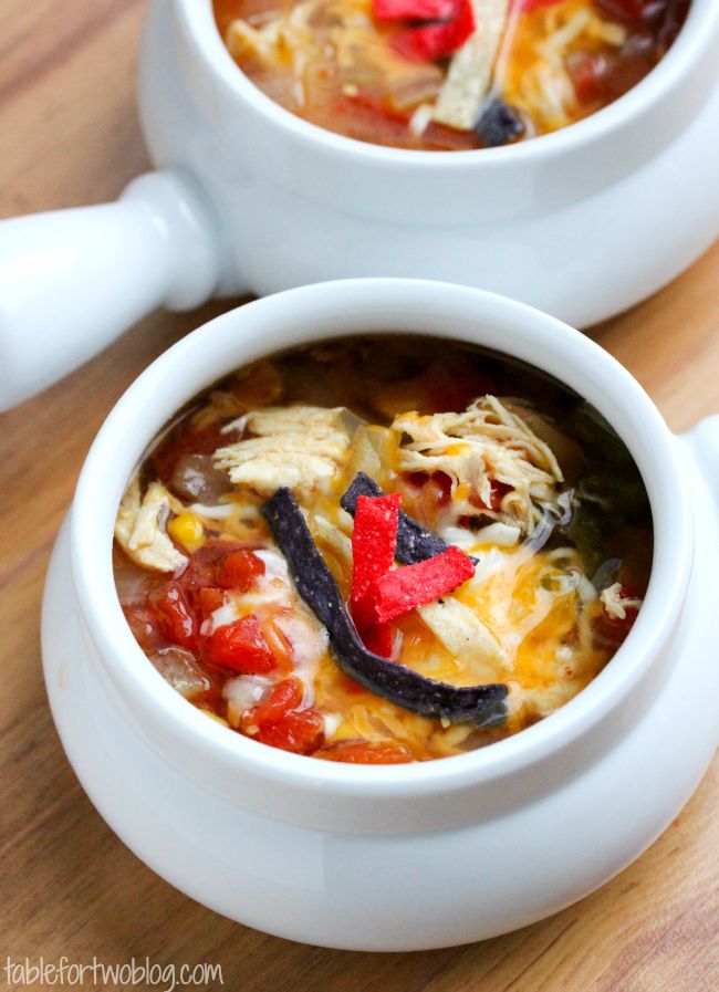 {Crockpot} Chicken Tortilla Soup » Table for Two –This turned out so delic