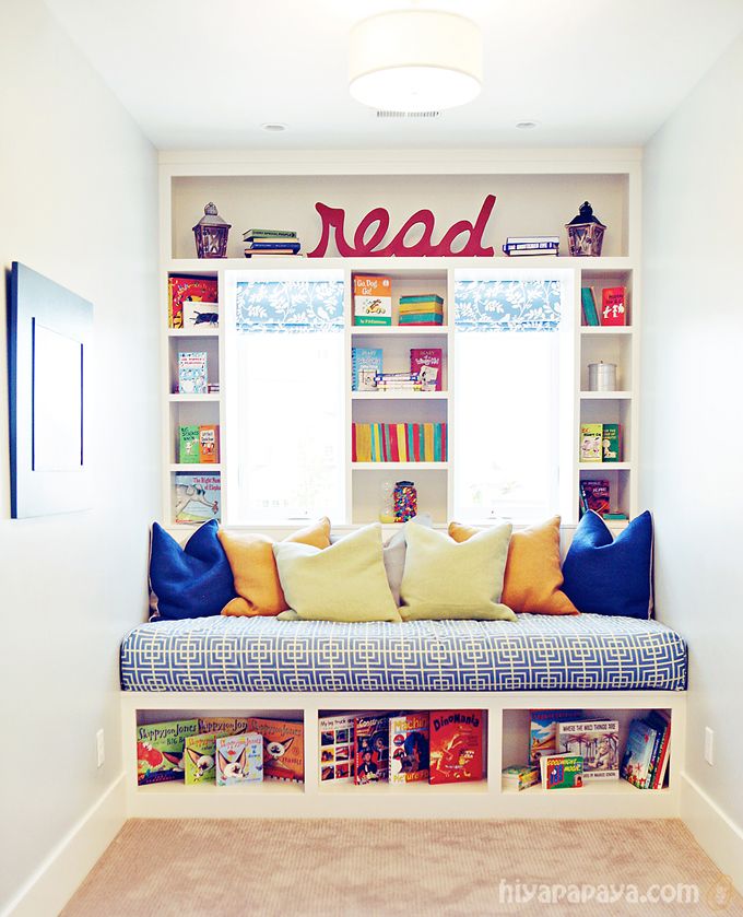 Cute book nook…i would need baskets for the lower storage (to get more books i